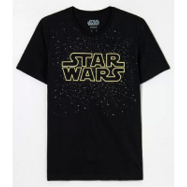 Imagem da oferta Camiseta Logo Estrelado Star Wars Brilha no Escuro - Tam P