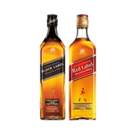 Imagem da oferta Whisky Johnnie Walker Red Label 750ml + Whisky Black Label 750ml