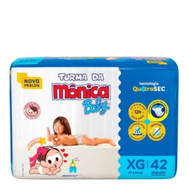 Imagem da oferta 3 Pacotes - Fralda Descartável Turma da Mônica Baby XG 42 Unidades Cada