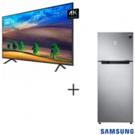 Imagem da oferta Smart TV LED 75 UHD 4K Samsung, HDR Premium - UN75NU7100 + Refrigerador Samsung Frost Free 453 L - RT46K6261S8 - SGCJUN7