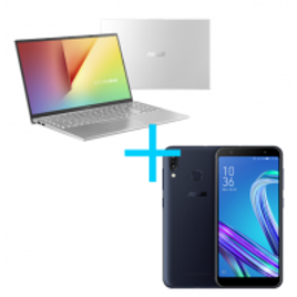 Imagem da oferta Kit Notebook VivoBook 15 X512FA-BR567T Prata Metálico + Zenfone Max (M3) 4GB/64GB + Bumper para ZenFone Max (M2)