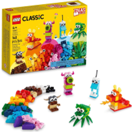 Imagem da oferta Kit de Construção LEGO Classic Monstros Criativos com 5 Brinquedos para Crianças (140 peças) - 11017