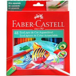 Imagem da oferta Lápis de cor 48 cores Aquarelável sextavado 120248 Faber Castell