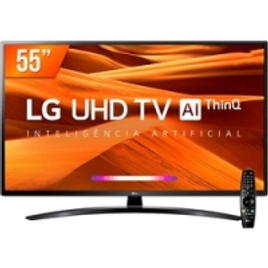 Imagem da oferta Smart TV LED 55" Ultra HD 4K LG 55UM 761 PRO 4 HDMI 2 USB Wi-Fi ThinQ Al Conversor Digital