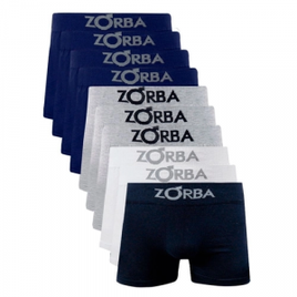 Kit 10 Cuecas Box Boxer Zorba - Adulto