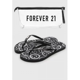 Kit Chinelo Forever 21 com Necessaire