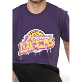 Imagem da oferta Camiseta New Era Los Angeles Lakers Roxa