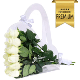 Imagem da oferta Crystal Bag de Rosas Brancas