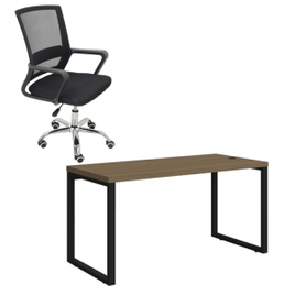 Imagem da oferta Mesa de Escritório Office Kappesberg 1.50m com Cadeira Executiva Trevalla