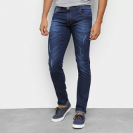 Imagem da oferta Calça Jeans Coffee Soft Com Puídos Masculina - Azul