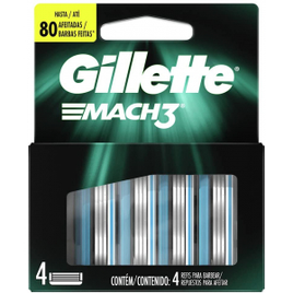 Imagem da oferta Gillette Mach 3 Carga para Aparelho de Barbear 4 unidades