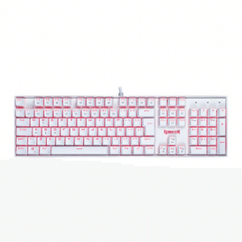 Imagem da oferta Teclado Mecanico Redragon Mitra Lunar White Led Vermelho Switch Azul K551W PT-BLUE