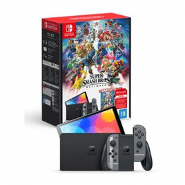 Imagem da oferta Console Nintendo Switch OLED + Jogo Super Smash Bros Ultimate + 3 Meses de Assinatura Nintendo Switch Online - HBGSSKACLA