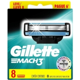 Imagem da oferta Carga Para Aparelho de Barbear Gillette Mach3 - 8 Unidades