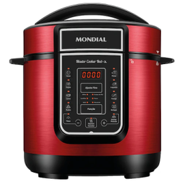 Panela Elétrica de Pressão Mondial Digital Master Cooker PE-41 Vermelha 700W com Capacidade de 3 Litros