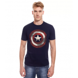 Imagem da oferta Camiseta com Estampa Marvel Capitão América Azul