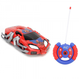 Imagem da oferta Carro de Controle Remoto Candide Spider-Man Web Crasher com 7 Funções - Vermelho/Azul