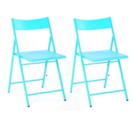 Imagem da oferta Kit com 2 Cadeiras Finlandek Fun Dobrável em Aço  - Cadeiras para Áreas Externas