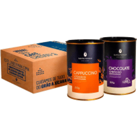 Imagem da oferta Pack com 2 Latas Chocolate Europeu e Cappuccino Santa Monica 200g