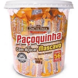 Imagem da oferta 2 Caixas Paçoca Rolha com Açúcar Mascavo Pote Dacolonia - 56 Unidades