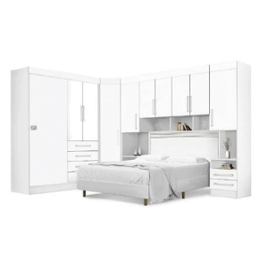 Imagem da oferta Dormitório Completo Georgia Ja Branco Para Cama Box 1,58m Queen