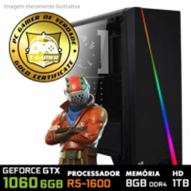 Imagem da oferta Pc / Computador Gamer Processador Amd Ryzen 5 1600 3.2GHz Geforce Gtx 1060 6Gb  Memória DDR4 8Gb Hd 1Tb