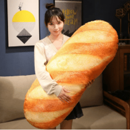 Imagem da oferta Travesseiro de Pelúcia de Pão Francês 70cm
