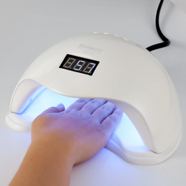 Cabine Sun5 Plus LED UV Sunuv 48W Digital Para Unhas Dual Mãos