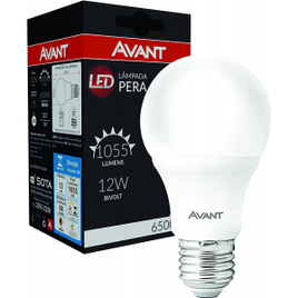 Lâmpada Led 12w Bulbo Soquete E27 Bivolt Branco Frio Avant