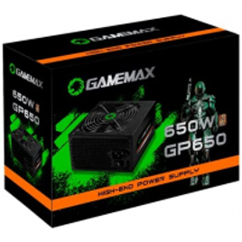Imagem da oferta Fonte ATX 650W Gamer GP650 Real 80 Plus Bronze PFC Ativo Preta Gamemax