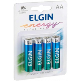 Imagem da oferta Kit Pilhas Alcalinas com 4X AA Elgin Baterias