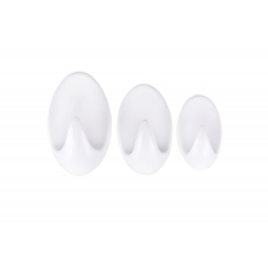 Imagem da oferta Gancho em Plástico com Adesivo Fixa Fácil com 3 Tamanhos Branco - Primafer