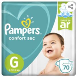 Fralda Pampers Confort Sec G 70 unidades