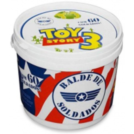 Imagem da oferta Balde de Soldados Toy Story 60 Peças Toyng - 26772 - Branco
