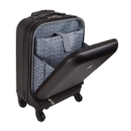Imagem da oferta Mala de Viagem Executiva em ABS com compartimento para Notebook e Rodinhas Giro 360° Yins Preta YS21001P