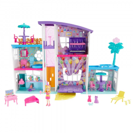 Imagem da oferta Playset 45cm e Boneca Polly Pocket Mega Casa de Supresas - Mattel