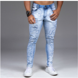 Imagem da oferta Calça Masculina Jeans Destroyed 32454 - Tam 44
