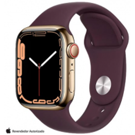Imagem da oferta Smartwatch Apple Watch Series 7 GPS + Cellular 45mm Caixa de Aço Inoxidável com Pulseira Esportiva
