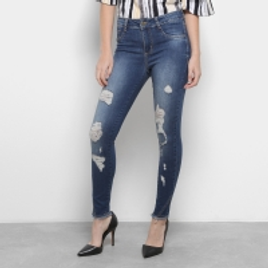 Imagem da oferta Calça Jeans Skinny Sawary Cintura Média Feminina