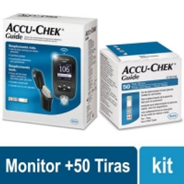 Imagem da oferta Accu-chek Guide Kit Monitor De Glicemia Com Tiras Teste + Accu-chek Guide 50 Tiras Reagentes
