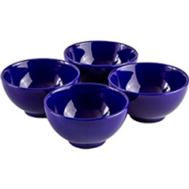 Imagem da oferta Conjunto de Bowl Cerâmica 4 peças Azul Cobalto La Cuisine