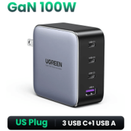 Imagem da oferta Carregador UGREEN USB GaN 100W 3 C Portas