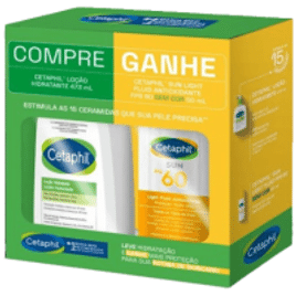 Imagem da oferta 2 Kits Cetaphil Hidratante Loção 473ml Grátis Cetaphil Sun Light Fluid Facial Fps60 Sem Cor 50ml