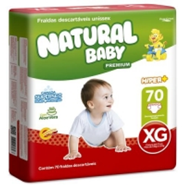 Imagem da oferta Fraldas Natural Baby Premium XG - 70 Unidades