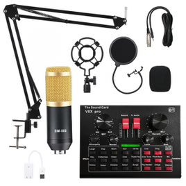 Imagem da oferta Conjunto BM800 Pro com microfone, mixer, condensador e outros acessórios