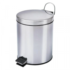 Imagem da oferta Lixeira aço inox de 5 litros com cesto removível Travel Max