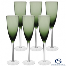 Imagem da oferta Conjunto de Taças de Champagne Oliver em Vidro 230 ml com 06 Peças Verde - GS