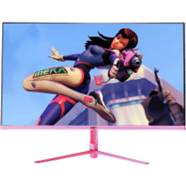 Imagem da oferta Monitor Gamer Curvo HQ 24" LED RGB fHD 165Hz 1ms HDMI/DisplayPort FreeSync sRGB Som Integrado Pink - 24GHQ-PINK