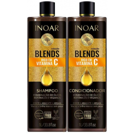 Kit Inoar Shampoo + Condicionador 1L Blends Vitamina C