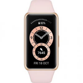 Imagem da oferta Smartwatch HUAWEI Band 6 1.47''AMOLED Bluetooth Monitoramento de Frequência Cardíaca de SpO2 e de Sono Bateria de Longa Duração - Rosa